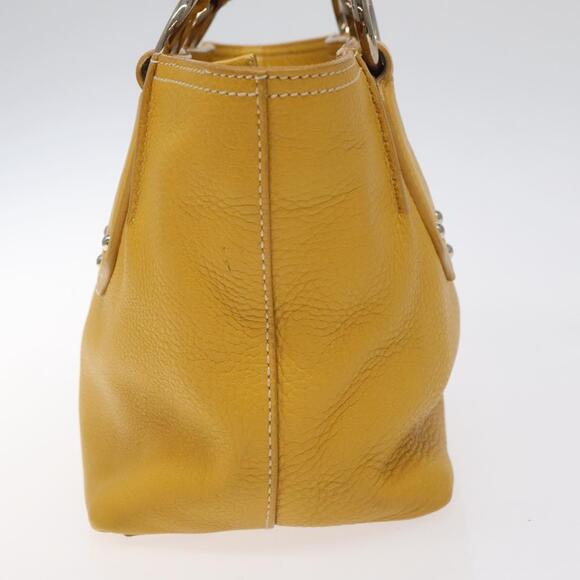 PRADA Hand Bag Leather Yellow Silver - Picture 5 of 13